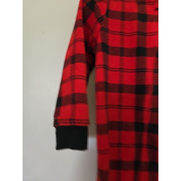 Carter's Bear Fleece PJ Footie Sleeper Toddler Buffalo Plaid Red 2T Christmas - Picture 2 of 11
